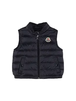 MONCLER: Голубой жилет 