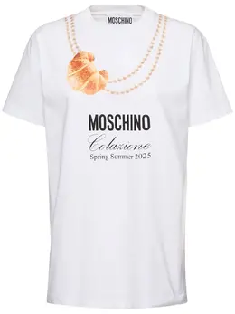 MOSCHINO: Хлопковая футболка 