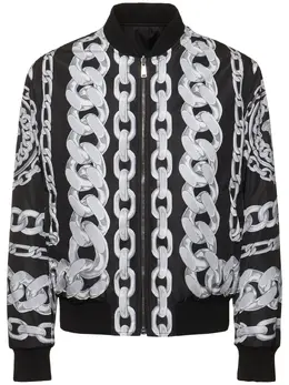 VERSACE: Куртка с принтом 