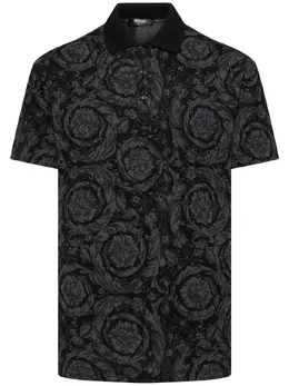VERSACE: Жаккардовое поло  Barocco