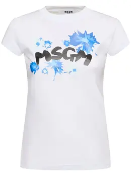 MSGM: Белая футболка 