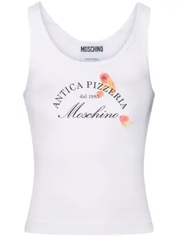 MOSCHINO: Белая майка 