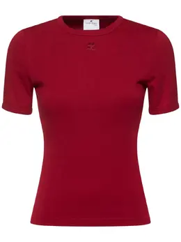 COURREGES: Хлопковая футболка 