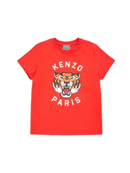 KENZO KIDS: Хлопковая футболка 