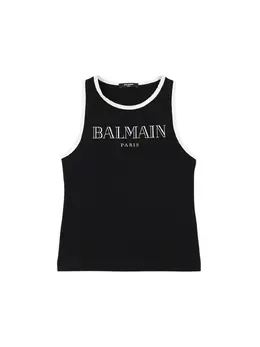 BALMAIN: Чёрная майка 