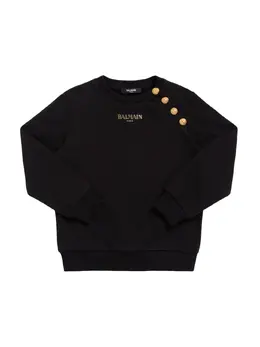 BALMAIN: Хлопковый свитшот 