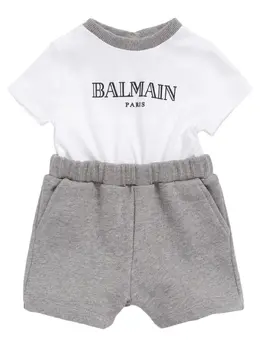 BALMAIN: Хлопковый комбинезон 