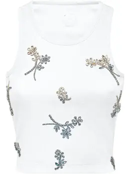 Philipp Plein: Майка  Flowers с цветочным принтом