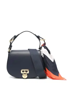 Lauren Ralph Lauren: Голубая сумка через плечо 