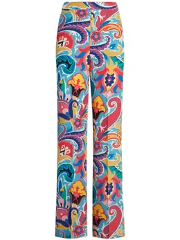 ETRO: Брюки с растительным принтом 