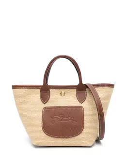 Longchamp: Бежевая сумка-шоппер  Le Pliage