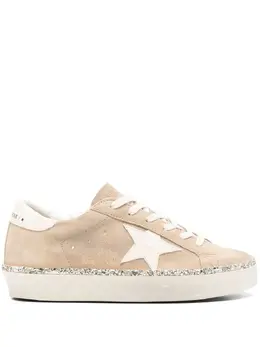Golden Goose: Бежевые кроссовки  Hi Star