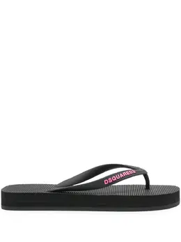 DSQUARED2: Чёрные шлёпанцы 