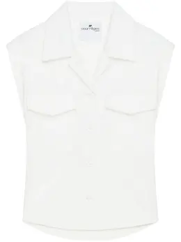 Courrèges: Рубашка без рукава 