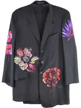 Yohji Yamamoto: Куртка с растительным принтом 