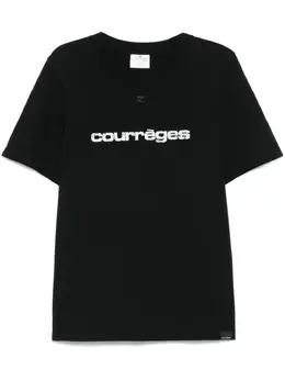 Courrèges: Чёрная футболка 