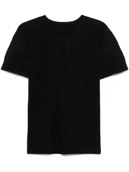 Homme Plissé Issey Miyake: Чёрная футболка 