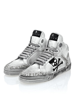 Philipp Plein: Белые кроссовки 