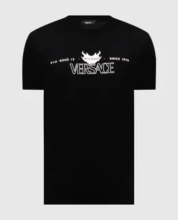 Versace: Чорні футболки 