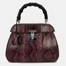 Gucci: Фиолетовая сумка  Bamboo