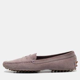 Tod's: Фиолетовые мокасины  Gommino