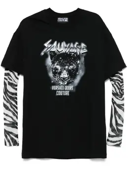 Versace Jeans Couture: Чёрная футболка 