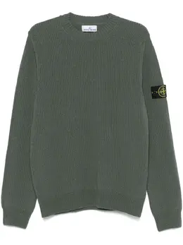 Stone Island: Зелёный свитер  Compass