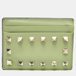 Valentino: Зелёный картхолдер  Rockstud