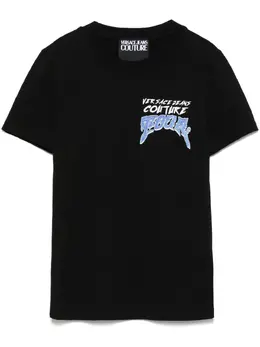 Versace Jeans Couture: Чёрная футболка 