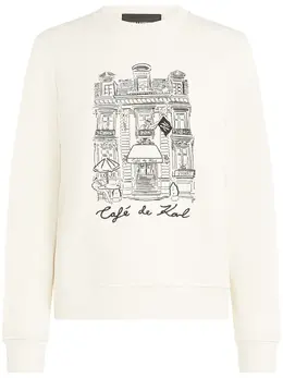 Karl Lagerfeld: Белый свитшот 