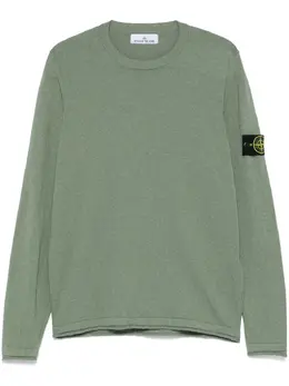 Stone Island: Зелёный свитер  Compass