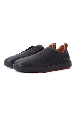 Santoni: Синие кеды  Cleanic
