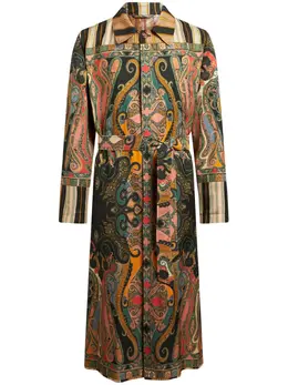ETRO: Пальто с растительным принтом 