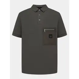 Armani Exchange: Поло цвета хаки 