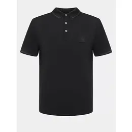 Armani Exchange: Чёрное поло 