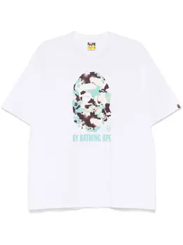 A BATHING APE®: Белая футболка 