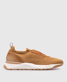 Santoni: Коричневые кроссовки 