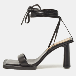 Jacquemus: Чёрные сандалии  Les Carrés Ronds