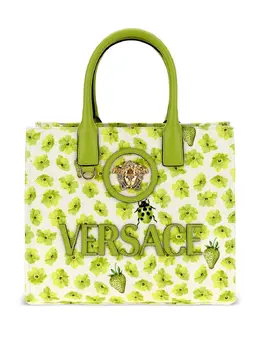 Versace: Белая сумка-шоппер  La Medusa
