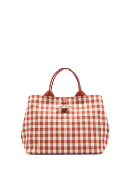 Longchamp: Коричневая сумка-шоппер  Roseau