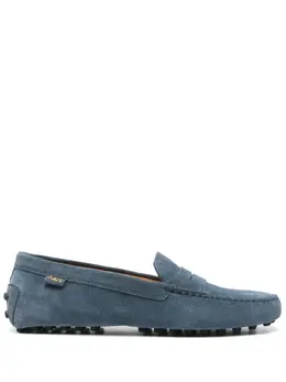 Tod's: Голубые лоферы  Gommino