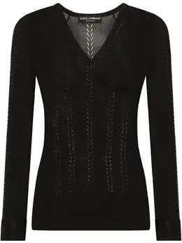 Dolce & Gabbana: Чёрный свитер 