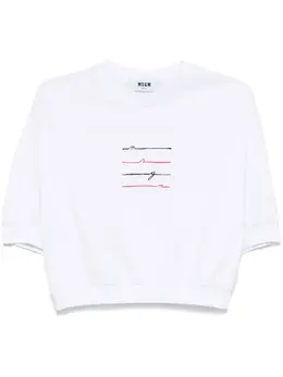MSGM: Белая футболка 
