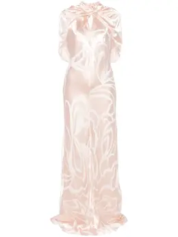 Alberta Ferretti: Атласное платье 