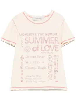 Golden Goose: Бежевая футболка 