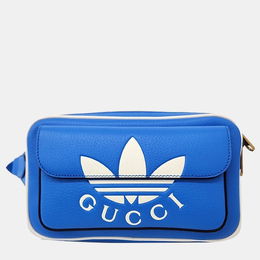 Gucci: Голубая поясная сумка 