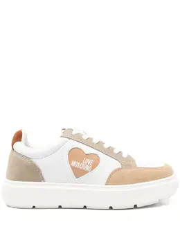 Love Moschino: Белые кроссовки 