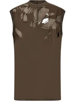 Rick Owens DRKSHDW: Зелёная футболка 