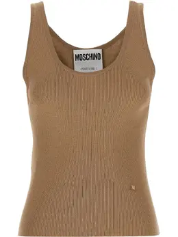 Moschino: Бежевая майка 