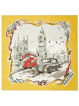 Burberry: Жёлтый шарф 